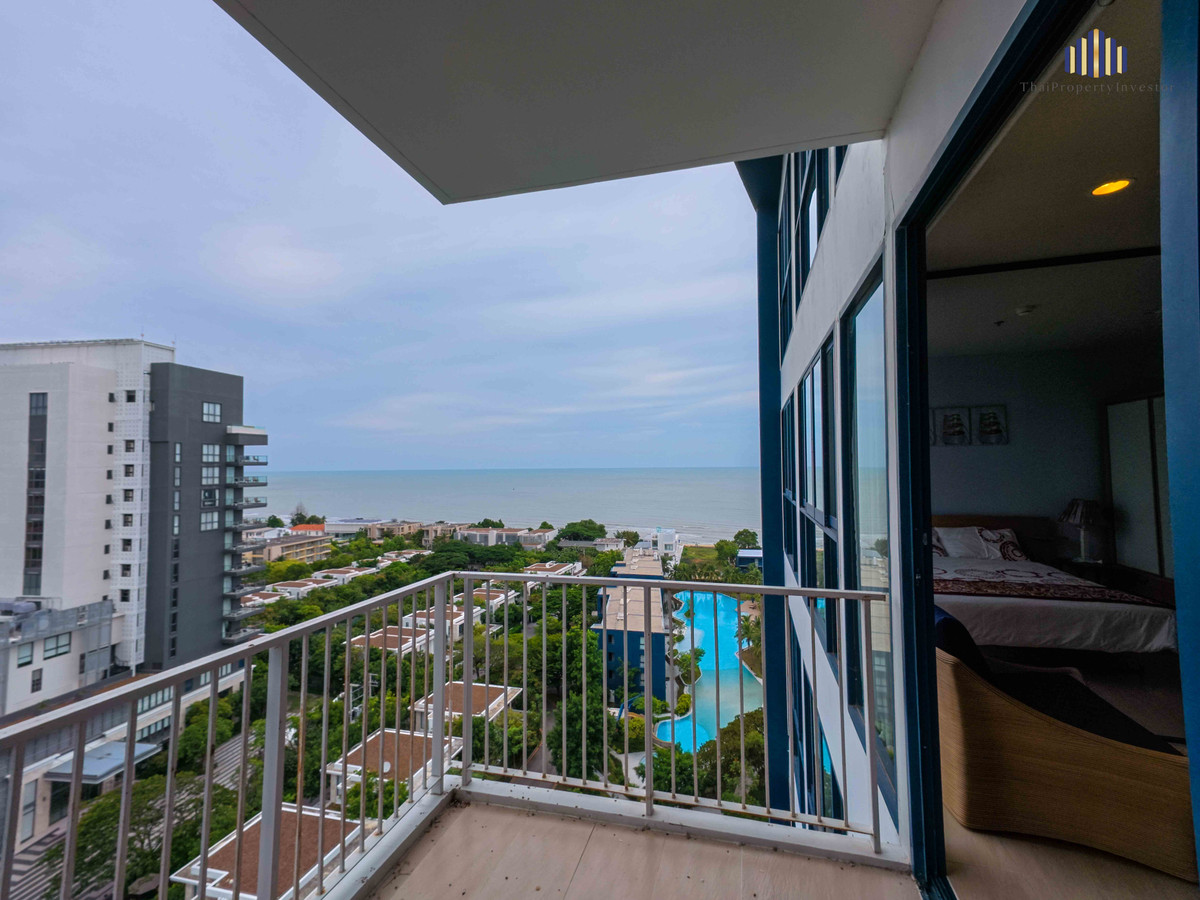For SaleCondoCha-am Phetchaburi : Luxury Seaside Condo! Baan Thew Talay Blue Sapphire – 2 Bedrooms, 70.5 SQ.M., 14th Floor, Fully Furnished