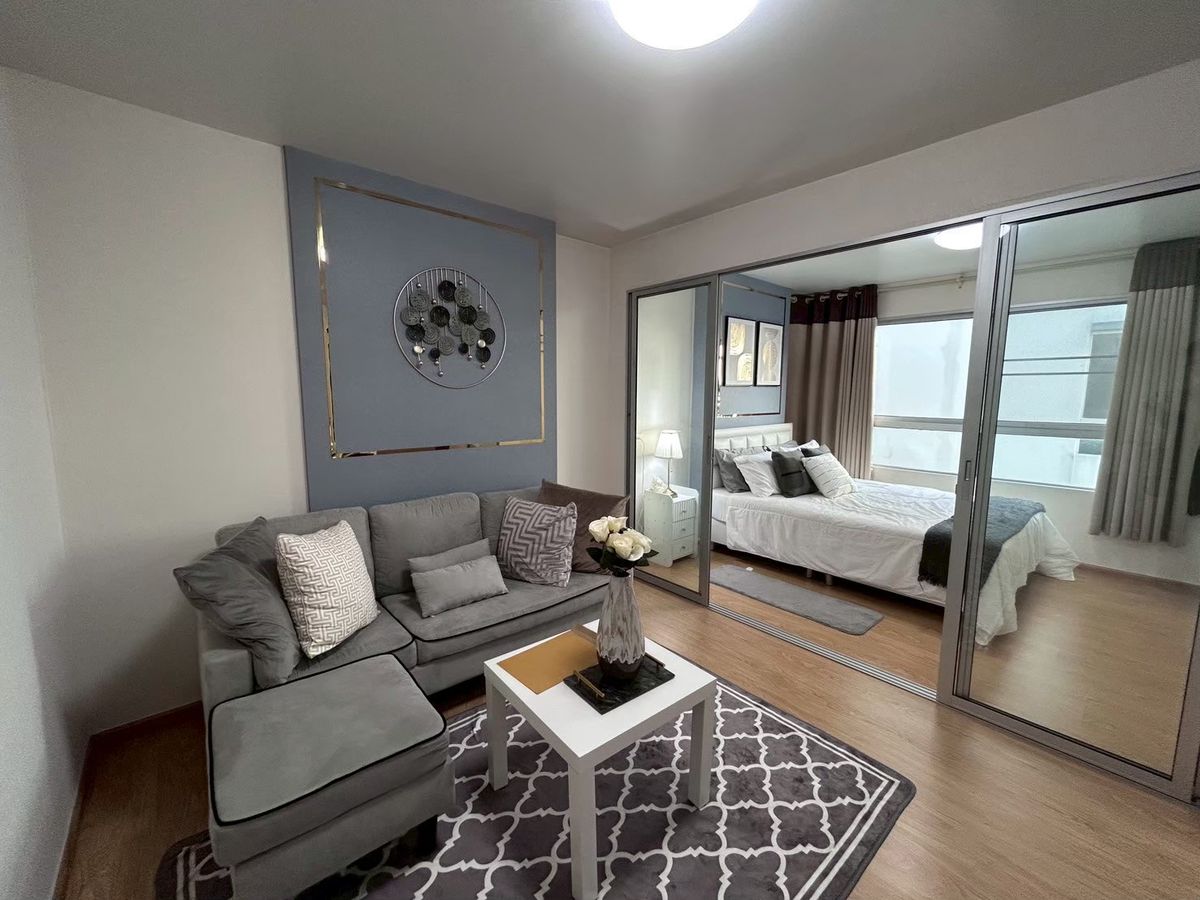 For RentCondoNonthaburi, Bang Yai, Bangbuathong : D -Condo Rattanathibet / Floor 7 Building A size 29 sqm.