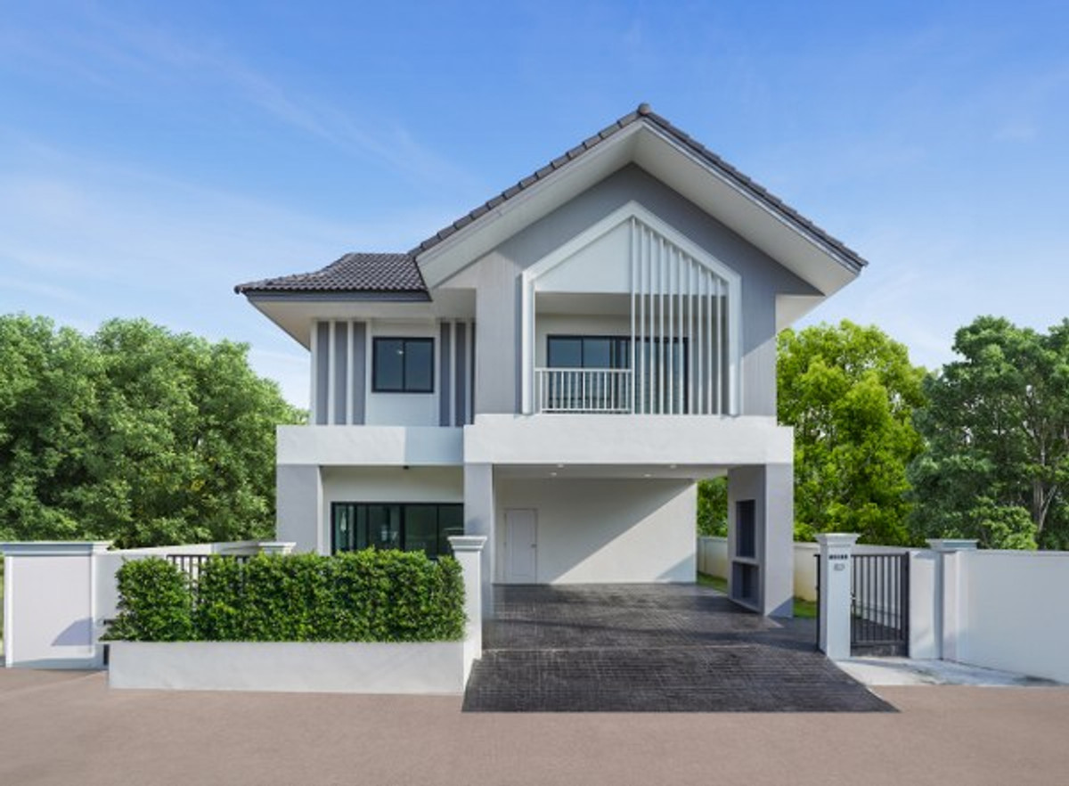 For SaleHouseRama5, Ratchapruek, Bangkruai : Detached house, New Design, Nontara Ratchapruek Project, near Central Ville (5849)