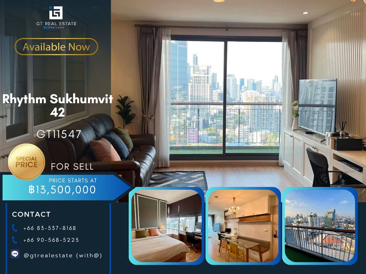 ขายคอนโดสุขุมวิท อโศก ทองหล่อ : คอนโด Rhythm Sukhumvit 42 เดินทางสะดวก ใกล้รถไฟฟ้าบีทีเอส มีรถรับส่ง ห้องสวยมาก เฟอร์นิเจอร์ครบ พร้อมขายด่วนๆๆ!!