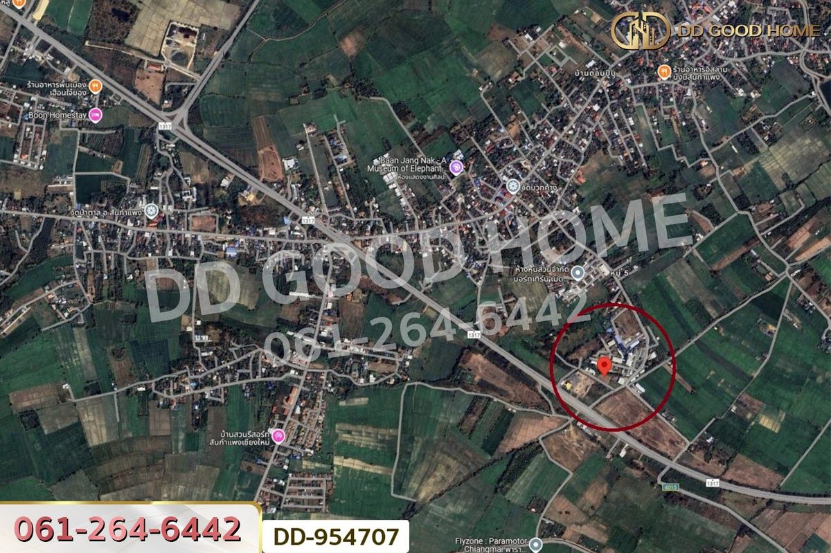 ขายที่ดินเชียงใหม่ : DD-954707 ที่ดินบวกค้าง 382 ตร.ว. สันกำแพง เชียงใหม่ ใกล้โรงพยาบาลสันกำแพง