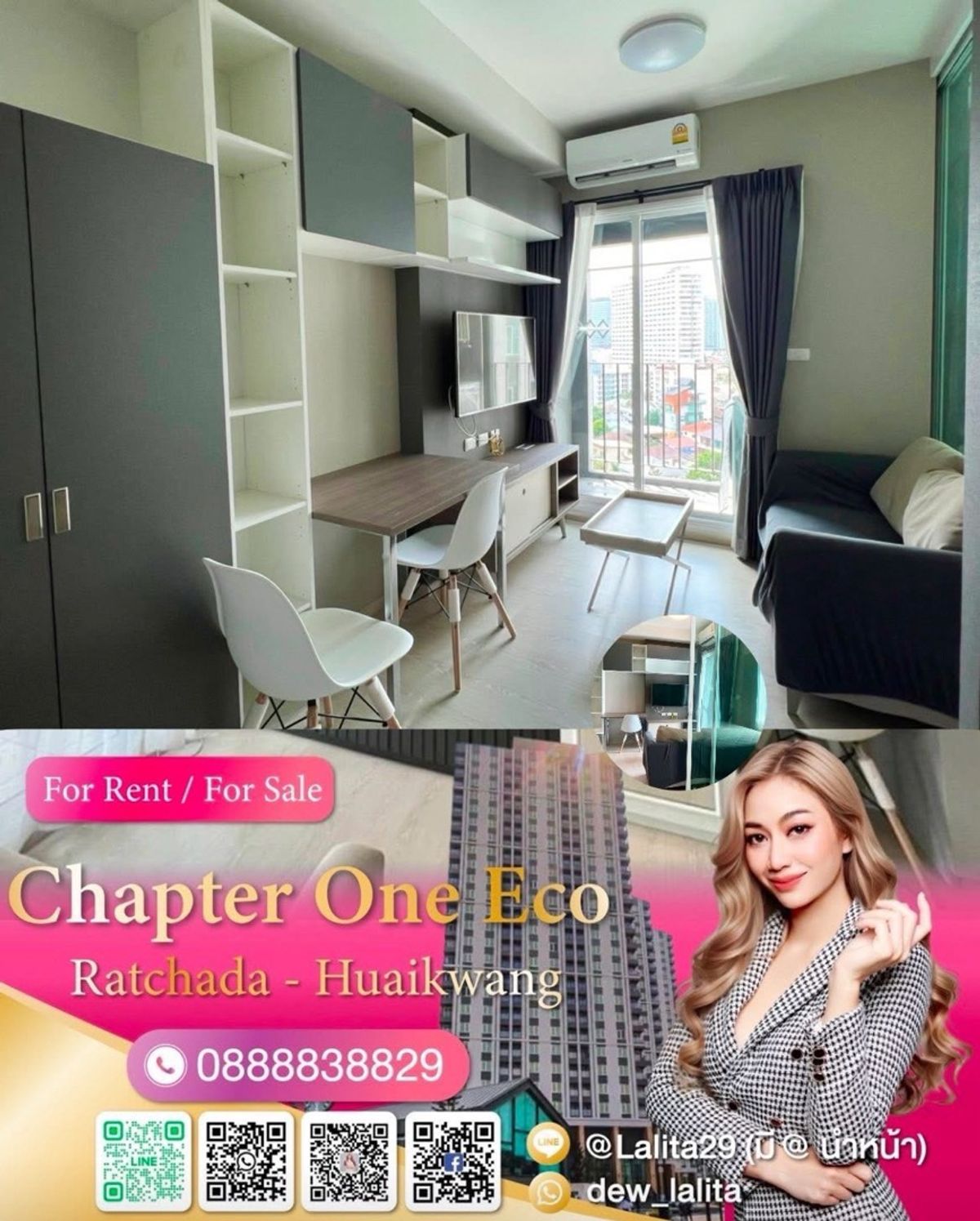 ให้เช่าคอนโดรัชดา ห้วยขวาง : 🔥🔥🔥 Hot Price 🔥🔥🔥
🌻𝐅𝐨𝐫 𝐑𝐞𝐧𝐭🌻 𝐂𝐡𝐚𝐩𝐭𝐞𝐫𝐎𝐧𝐞 𝐄𝐜𝐨 𝐫𝐚𝐭𝐜𝐡𝐚𝐝𝐚 𝐇𝐮𝐚𝐤𝐰𝐚𝐧𝐠  🏠 G12🔥พร้อมอยู่ เดือนหน้า🔥
🍇🦢🍇ไม่รับโคค่ะ ติดโคมาแล้วค่ะ🍇🦢🍇
🟥🟩🟧🟨🟪🟥🟩🟧🟨🟥🟩🟨🟨🟪
❤️❤️ มี 7-11 หน้าตึก สะดวกสบายมากค่ะ

泰国房地产  转卖/出租