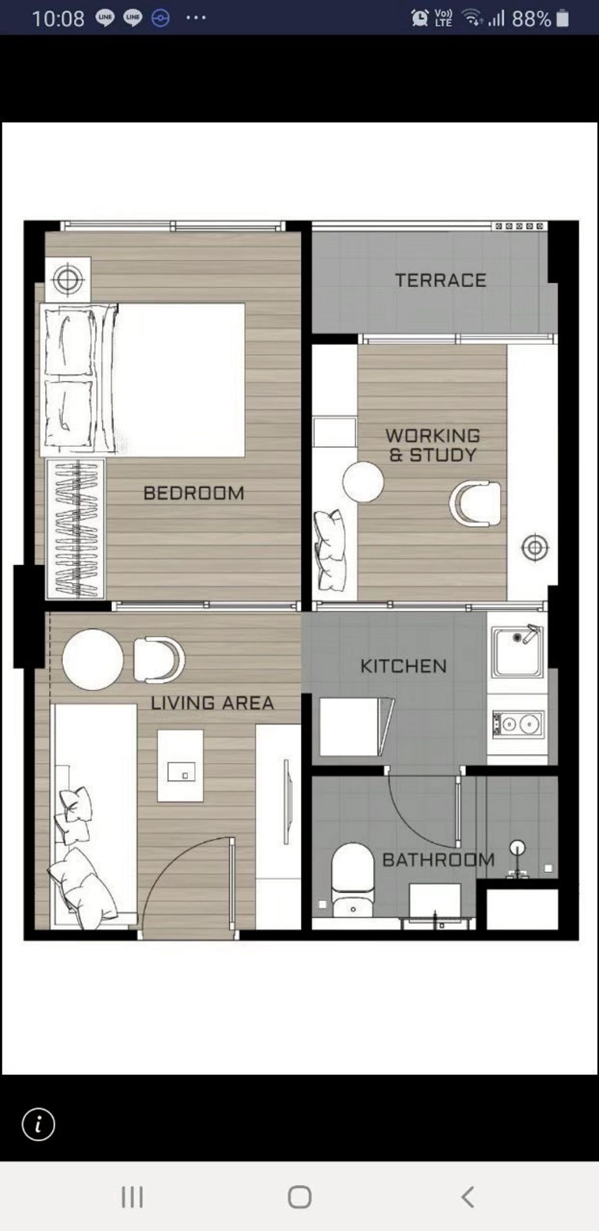 For SaleCondoRathburana, Suksawat : Condo for sale Polis Condo Suksawat 64, Pool Access room, size 34.96 square meters, Bang Mot Subdistrict, Thung Khru District, Bangkok