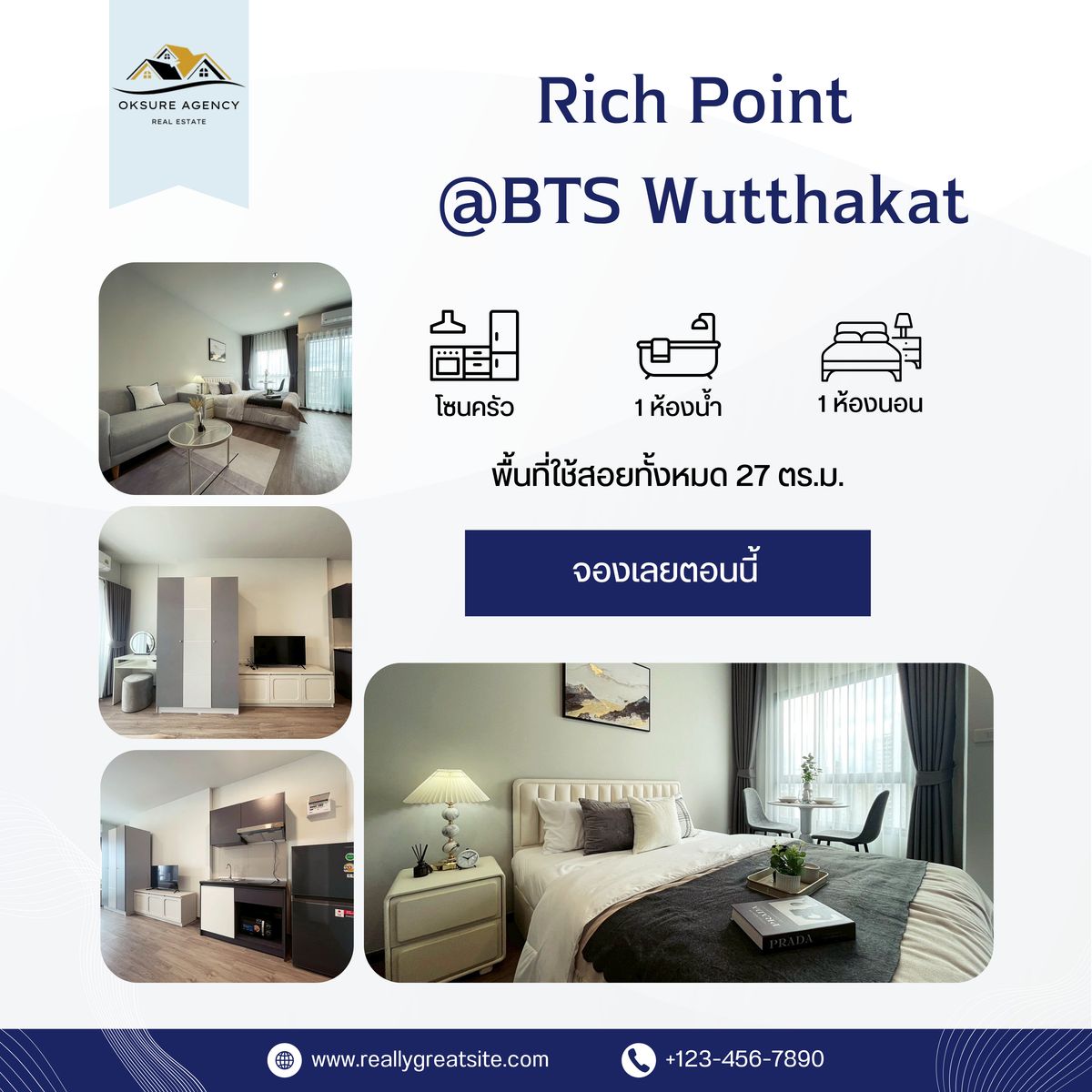 ให้เช่าคอนโดท่าพระ ตลาดพลู วุฒากาศ : 💎 ให้เช่า Rich Point @BTS Wutthakat เฟอร์นิเจอร์ครบ พร้อมอยู่ 