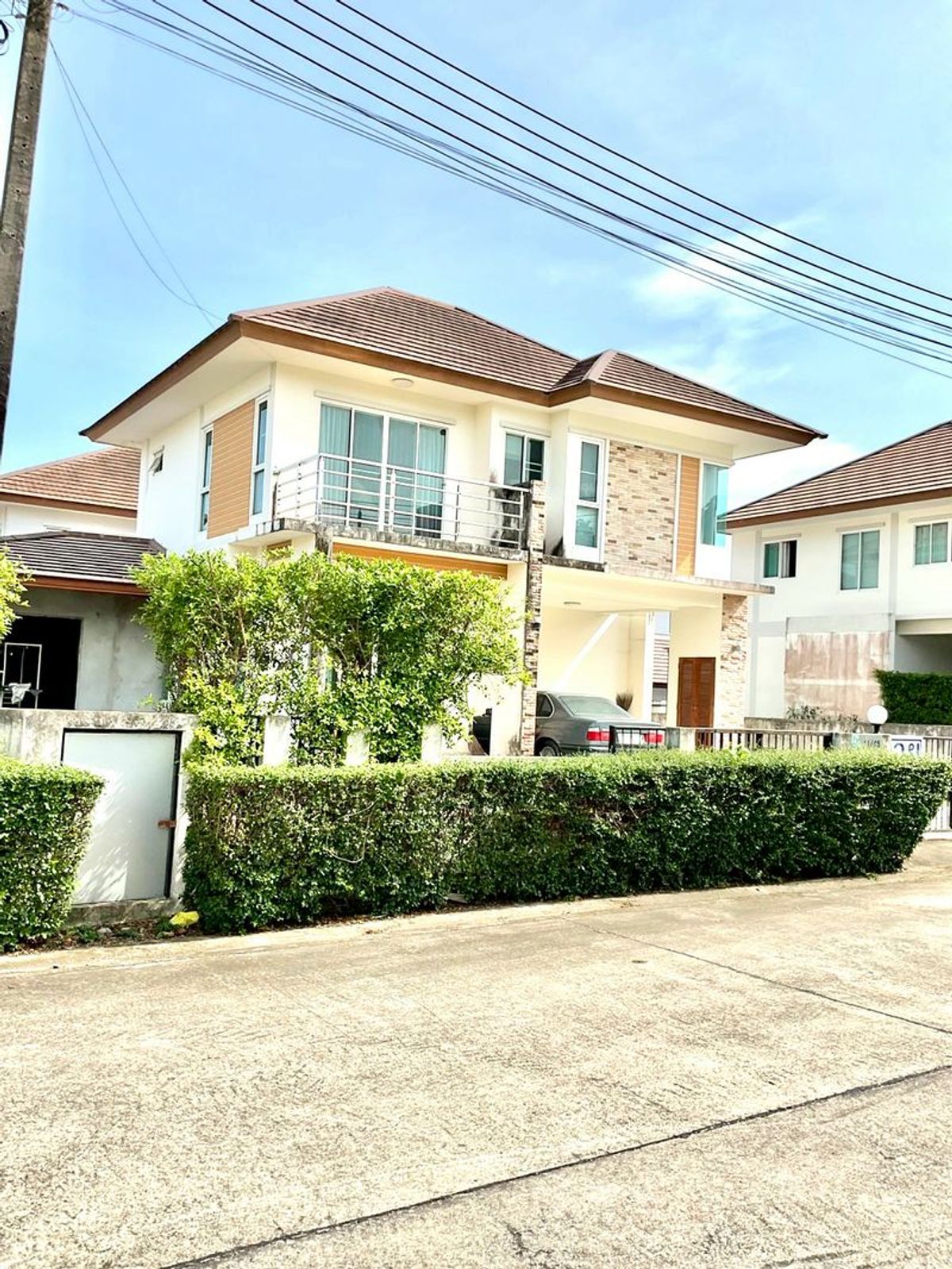 For SaleHouseRayong : 2 -story house for sale, Malin Village, 93 square wah behind the corner, 3 bedrooms, Thapma Subdistrict, Mueang Rayong District, Rayong Province