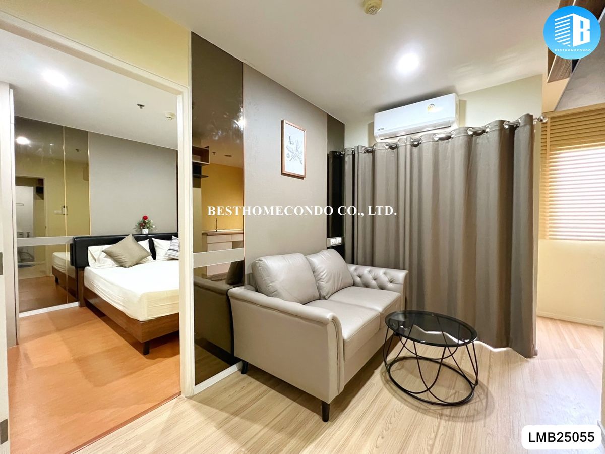 ให้เช่าคอนโดบางนา แบริ่ง ลาซาล : 🔥 ห้องว่าง 1 สค.68 🔥ห้องนอนแยก  ให้เช่าลุมพินี เมกะซิตี้ บางนา ชั้น 15