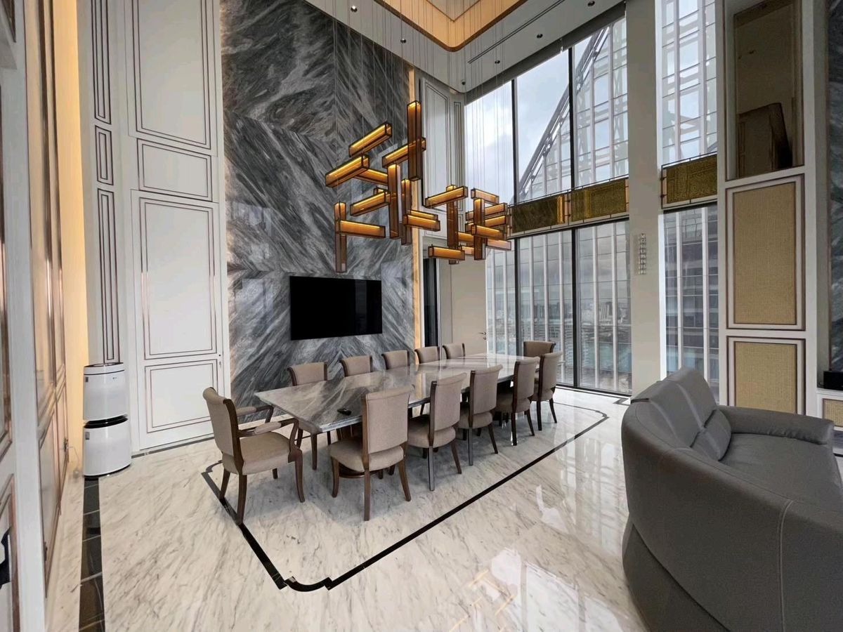 CondoRama9, Petchburi, RCA : 📌For RENT & SALE Rental and Sale | The ESSE at Singha Complex Penthouse - 3B (244 SQM) 500,000 THB / Month / 129MB