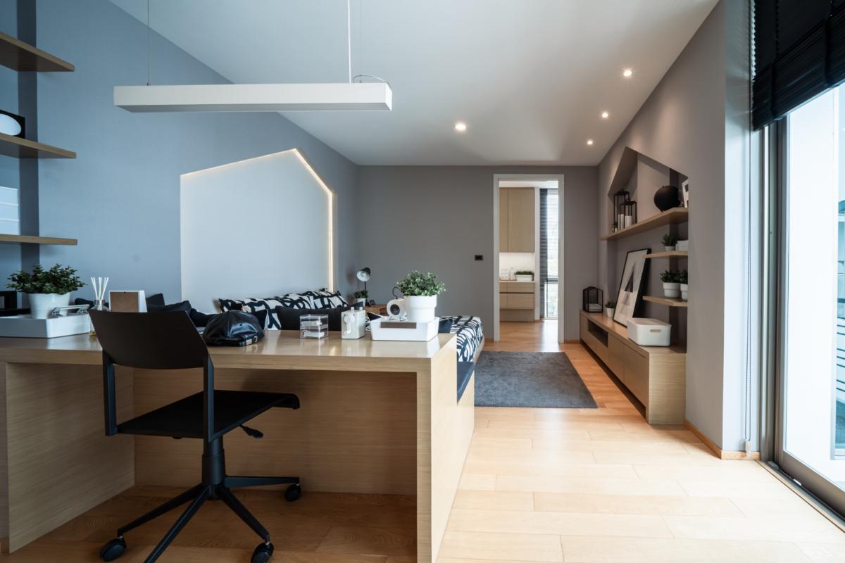 For SaleHouseBangna, Bearing, Lasalle : 🔥Beautiful house in a prime location🔥Nirvana Beyond Bangna (Type Mind) 3-storey detached house, decorated in Nature Modern style, spacious, comfortable and private, near the community and Suvarnabhumi Airport.