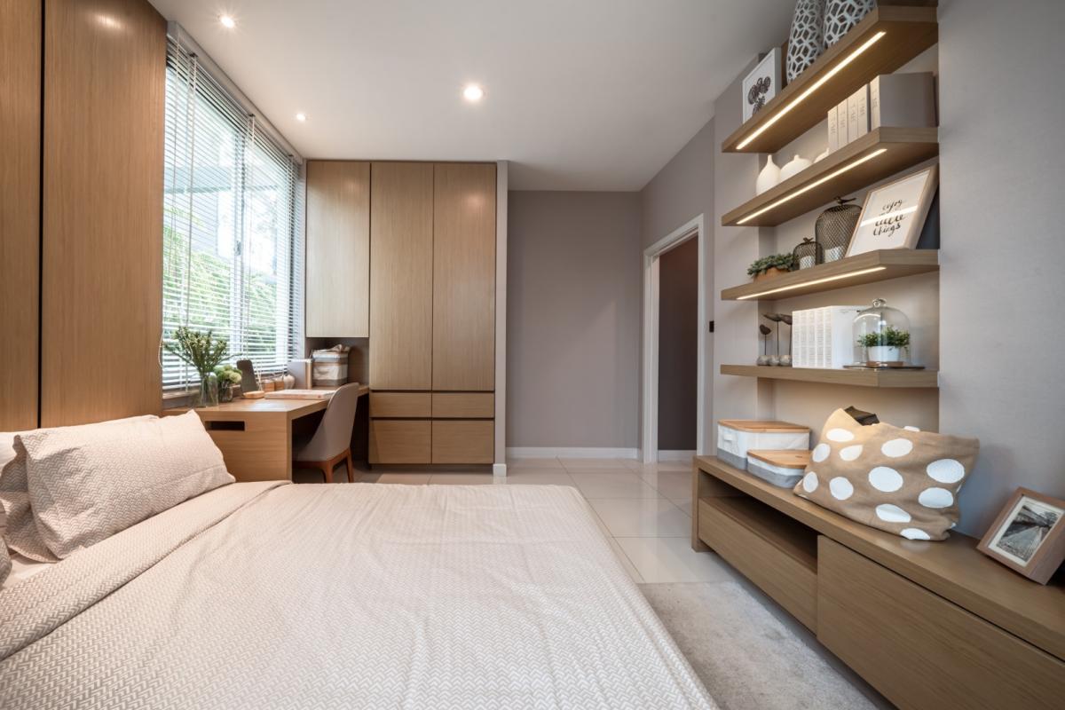 For SaleHouseBangna, Bearing, Lasalle : 🔥Beautiful house in a prime location🔥Nirvana Beyond Bangna (Type Mind) 3-storey detached house, decorated in Nature Modern style, spacious, comfortable and private, near the community and Suvarnabhumi Airport.