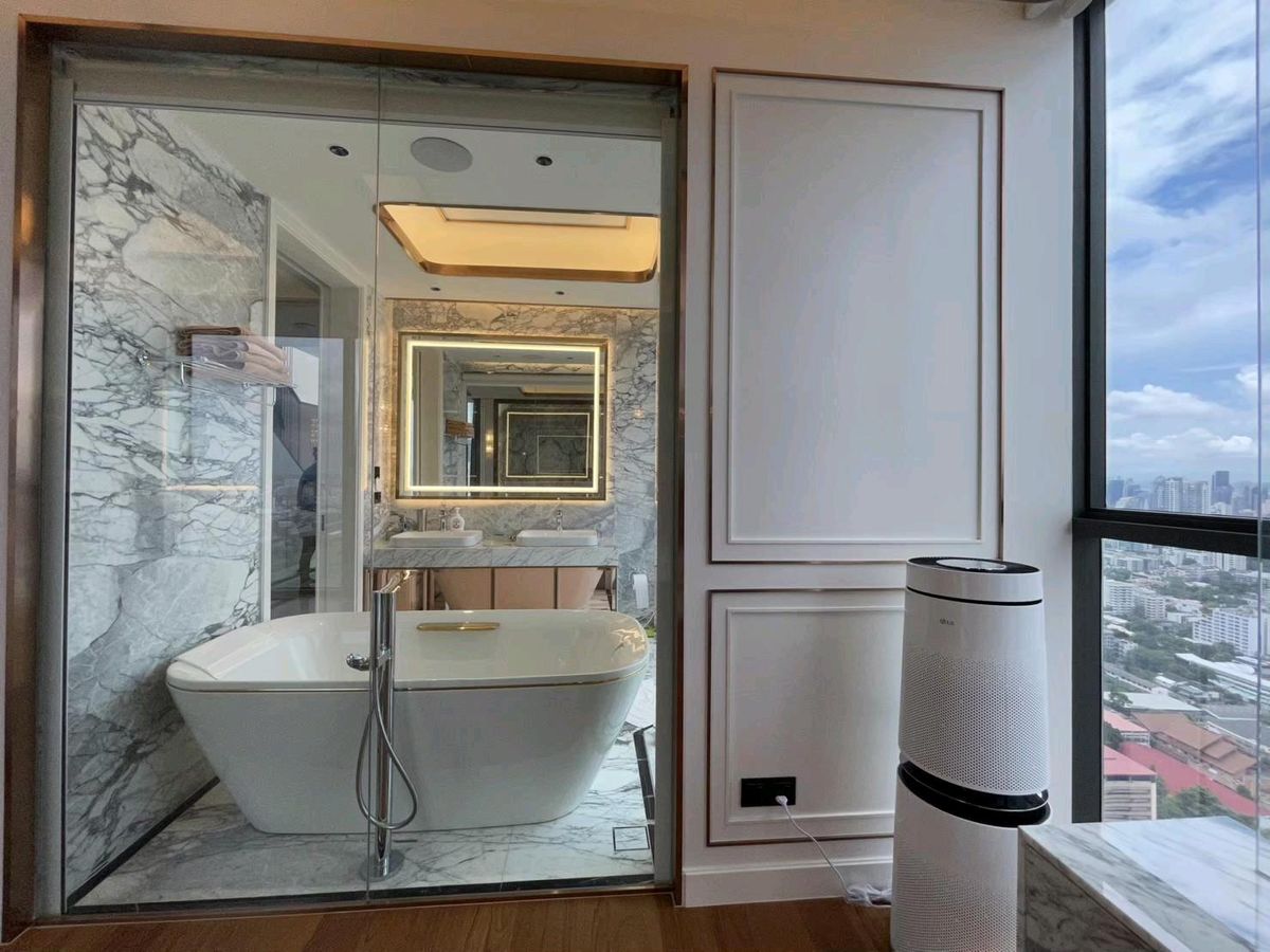 CondoRama9, Petchburi, RCA : 📌For RENT & SALE Rental and Sale | The ESSE at Singha Complex Penthouse - 3B (244 SQM) 500,000 THB / Month / 129MB