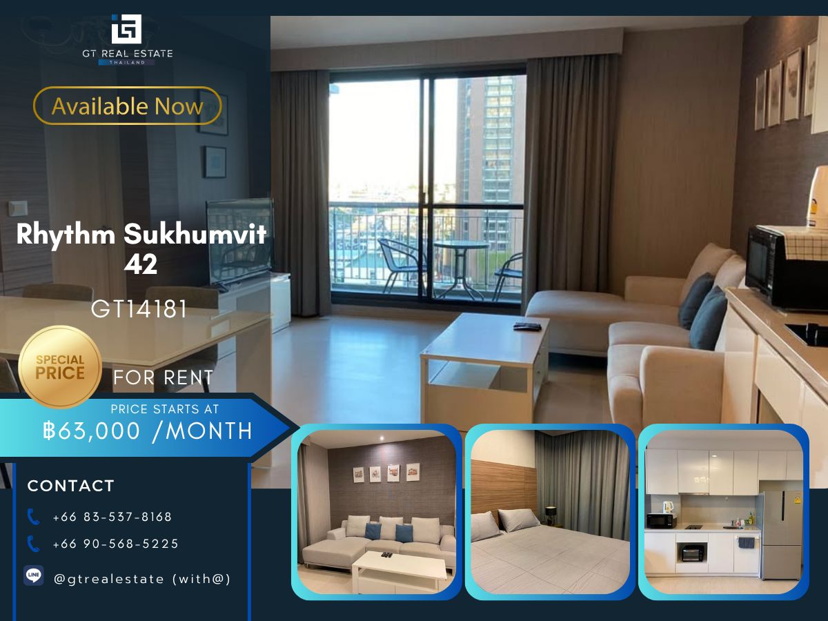 ให้เช่าคอนโดสุขุมวิท อโศก ทองหล่อ : คอนโด Rhythm Sukhumvit 42เดินทางสะดวก ใกล้รถไฟฟ้าบีทีเอส มีรถรับส่ง ห้องสวย เฟอร์นิเจอร์ครบ พร้อมอยู่!!
