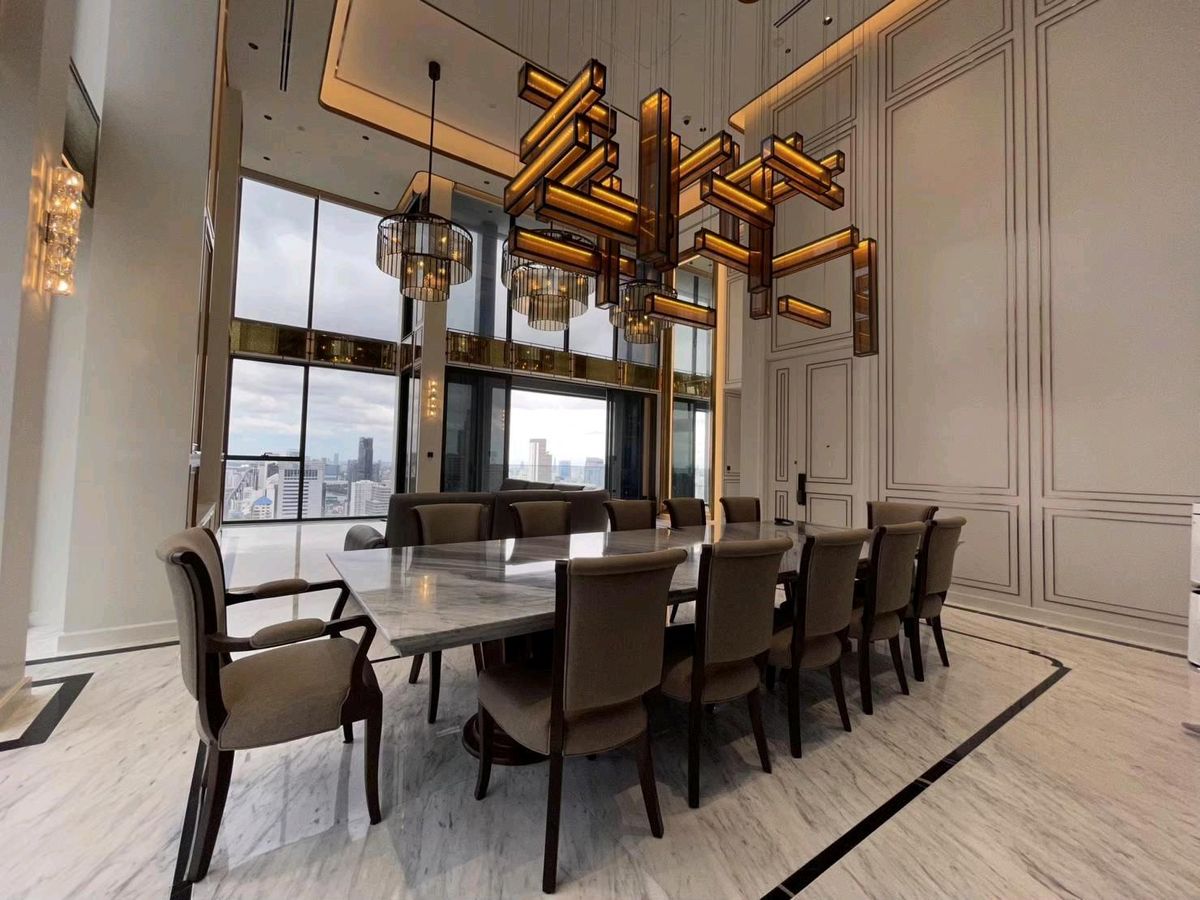 CondoRama9, Petchburi, RCA : 📌For RENT & SALE Rental and Sale | The ESSE at Singha Complex Penthouse - 3B (244 SQM) 500,000 THB / Month / 129MB