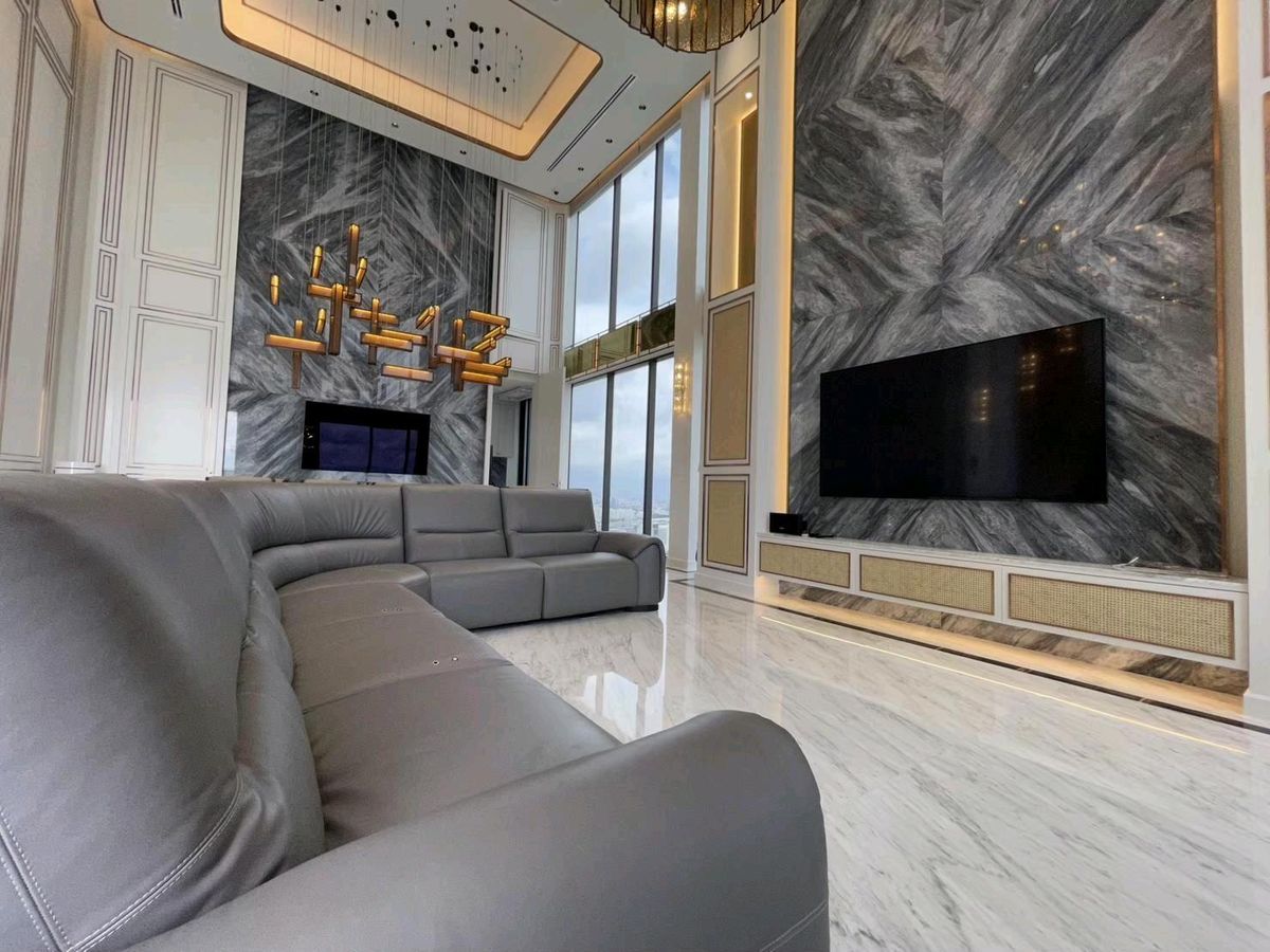 CondoRama9, Petchburi, RCA : 📌For RENT & SALE Rental and Sale | The ESSE at Singha Complex Penthouse - 3B (244 SQM) 500,000 THB / Month / 129MB