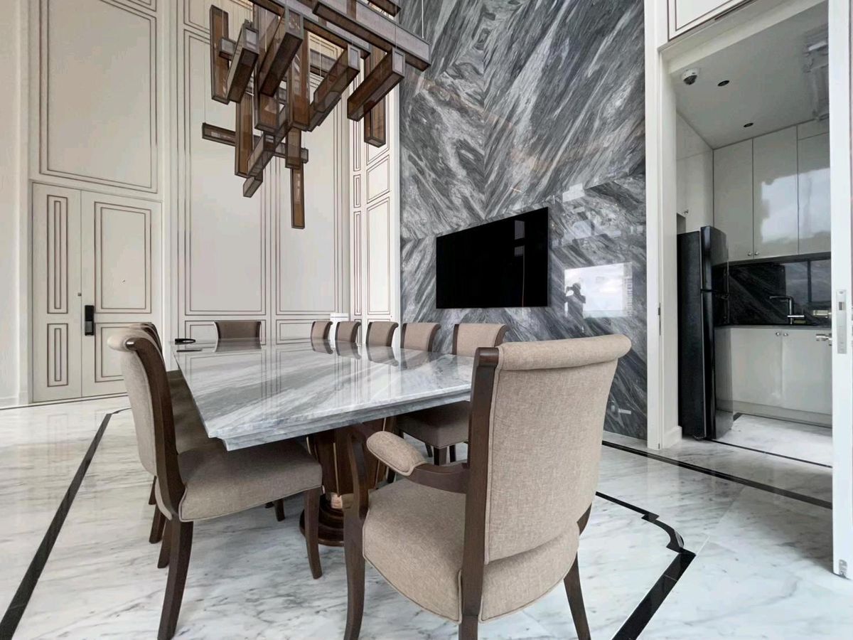 CondoRama9, Petchburi, RCA : 📌For RENT & SALE Rental and Sale | The ESSE at Singha Complex Penthouse - 3B (244 SQM) 500,000 THB / Month / 129MB