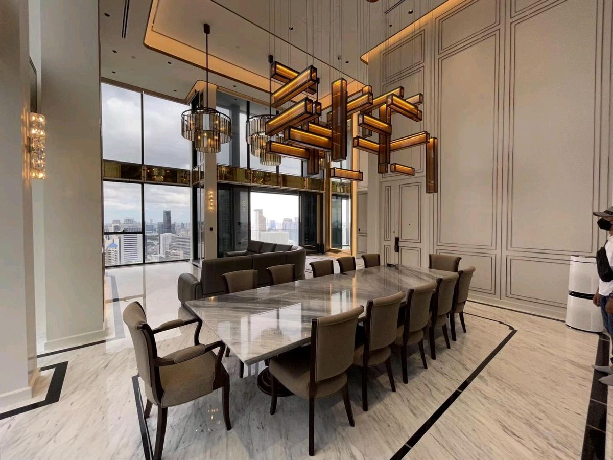 CondoRama9, Petchburi, RCA : 📌For RENT & SALE Rental and Sale | The ESSE at Singha Complex Penthouse - 3B (244 SQM) 500,000 THB / Month / 129MB