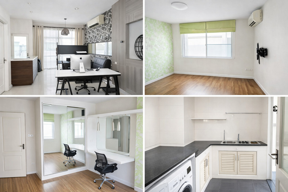 For RentTownhomeRama5, Ratchapruek, Bangkruai : townhome at Soi Tiwanon 3, near MRT, suitable for office use or company registration.