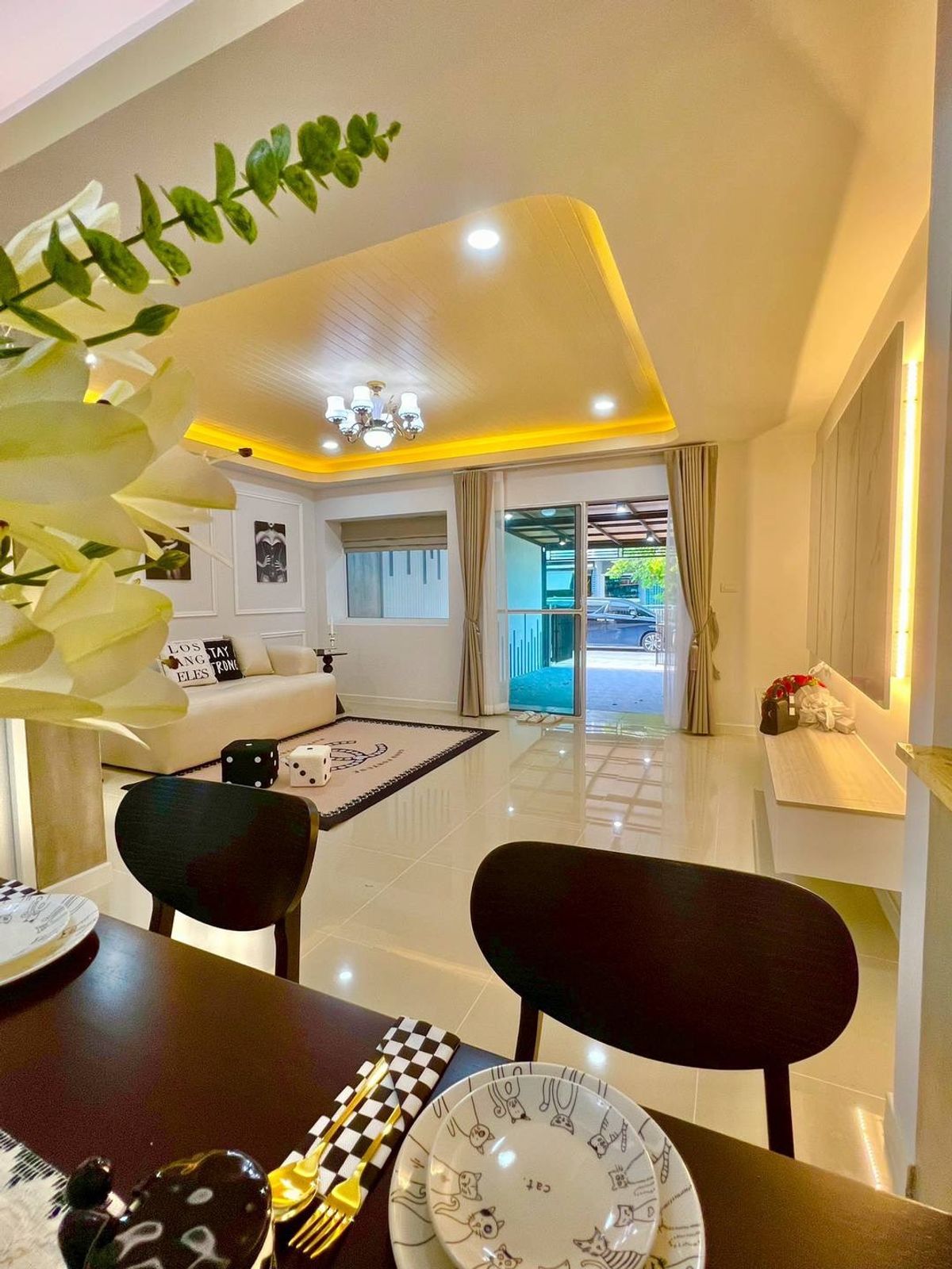For SaleTownhomeBangna, Bearing, Lasalle : 2-storey Town sells, Indy, Bang Na-Trat, Km. 26 (Soi ABAC), size 22 square wah, 2 bedrooms, Bang Bo Subdistrict, Bang Bo District, Samut Prakan Province