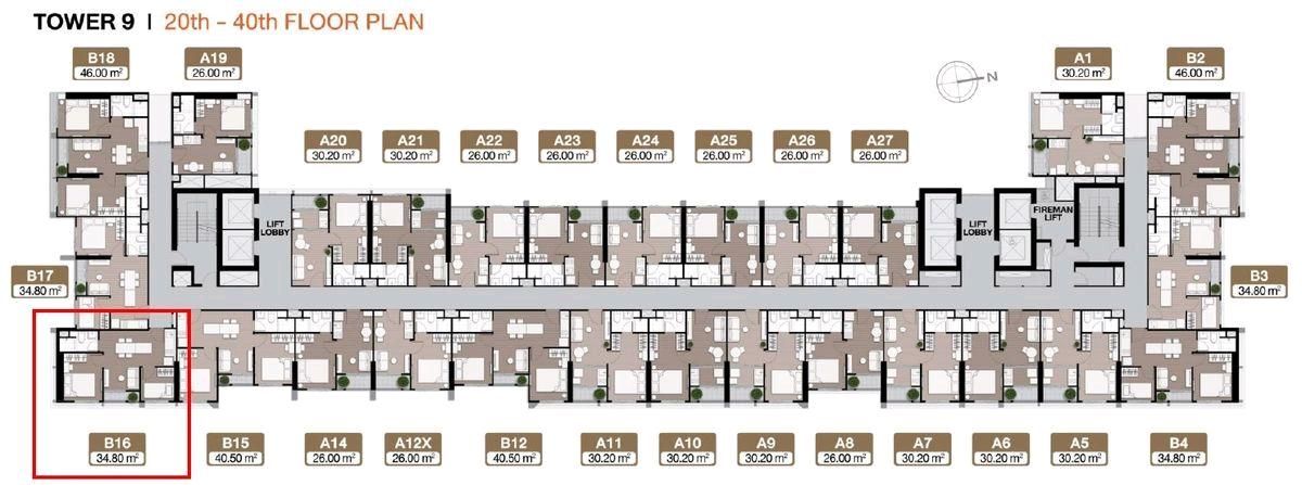 ขายคอนโดพระราม 9 เพชรบุรีตัดใหม่ RCA : ขาย Nue District R9 - 1 Bed Plus 