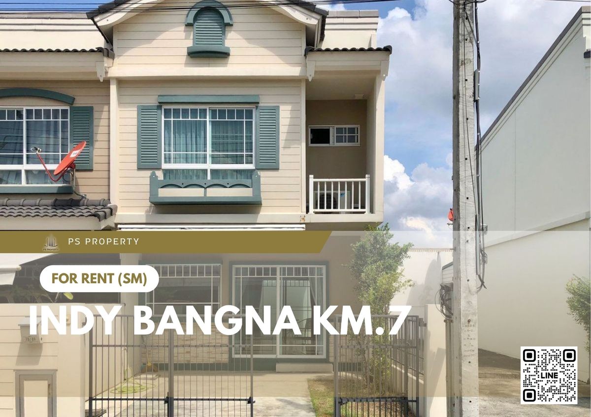 ให้เช่าทาวน์โฮมสมุทรปราการ สำโรง : ทาวน์เฮ้าส์ให้เช่า ✨ Indy Bangna Km.7 ✨ 2 ห้องนอน 3 ห้องน้ำ เฟอร์นิเจอร์ และ เครื่องใช้ไฟฟ้าครบ 