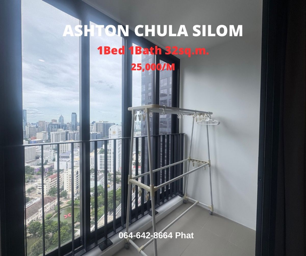For RentCondoSiam Paragon ,Chulalongkorn,Samyan : For Rent Ashton Chula Silomnear Chulalongkorn University1bed 1bath 32SQ.M. 25k/MCONTACT 0646428664 (Phat)