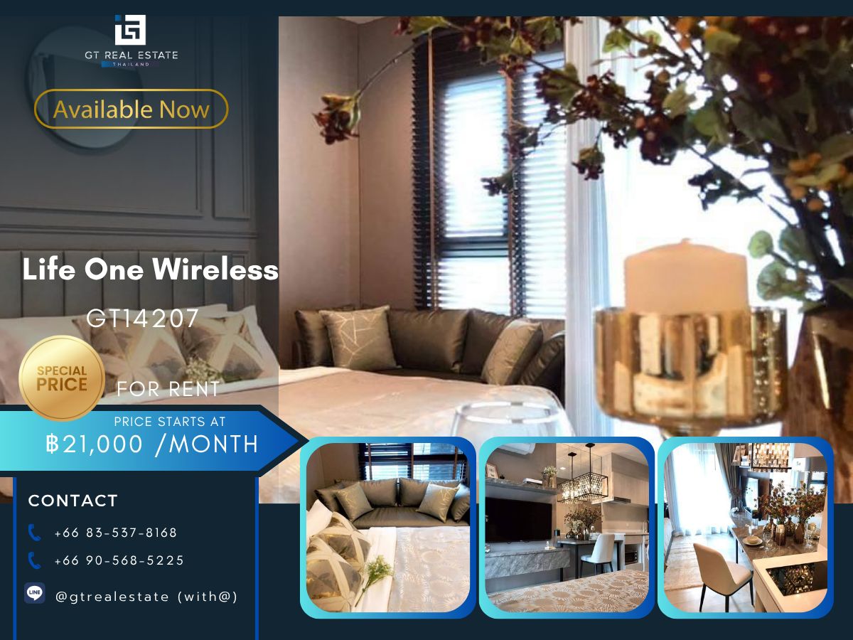 For RentCondoWitthayu, Chidlom, Langsuan, Ploenchit : Life One Wireless Condo is convenient to travel near the BTS train. Ready !!
