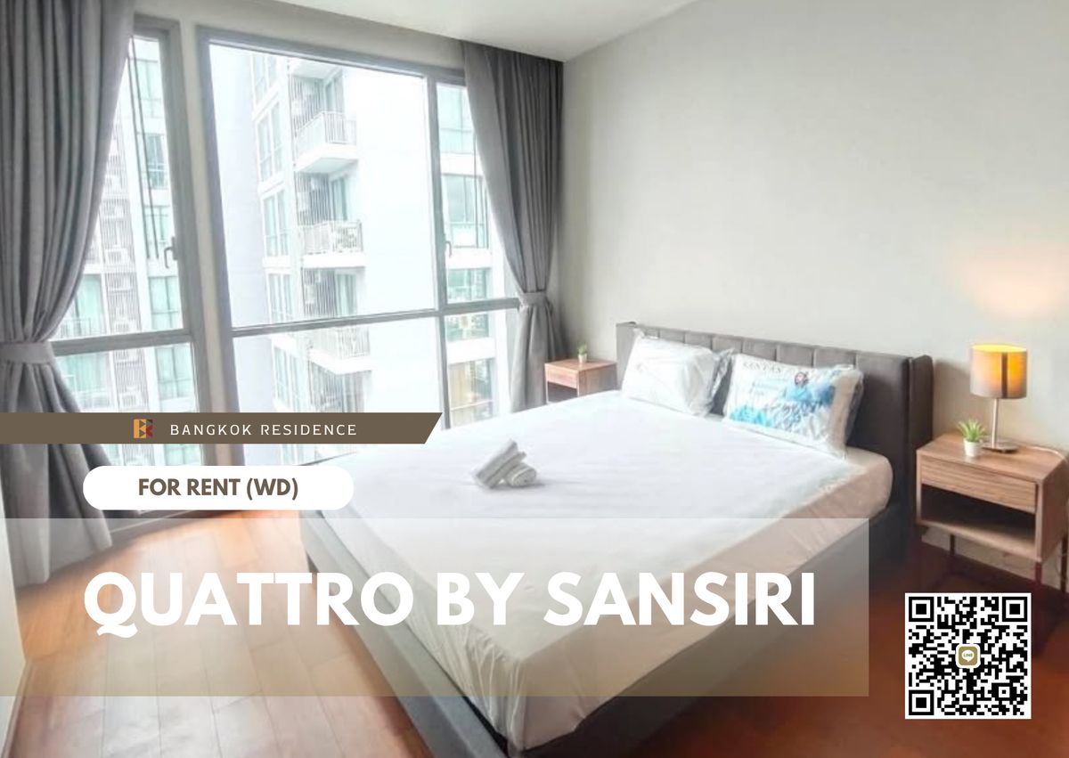 For RentCondoSukhumvit, Asoke, Thonglor : For rent ✨Quattro by Sansiri✨Good price room, Top floor, complete furniture and appliances, near BTS Thonglor🚆By Faii