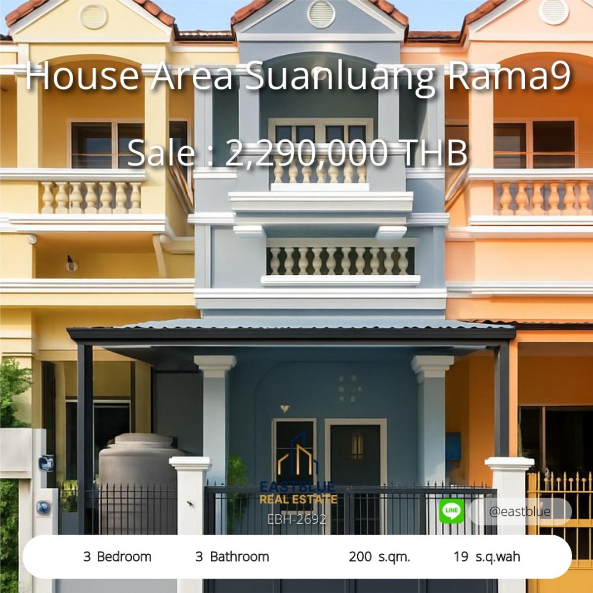 For SaleTownhomePattanakan, Srinakarin : Beautiful new house in the heart of Srinakarin, 3 bedrooms, 3 bathrooms, only 2,290,000 baht! Grab Your Dream Home in Srinakarin, 3 Beds, 3 Baths for Just 2.29M THB!