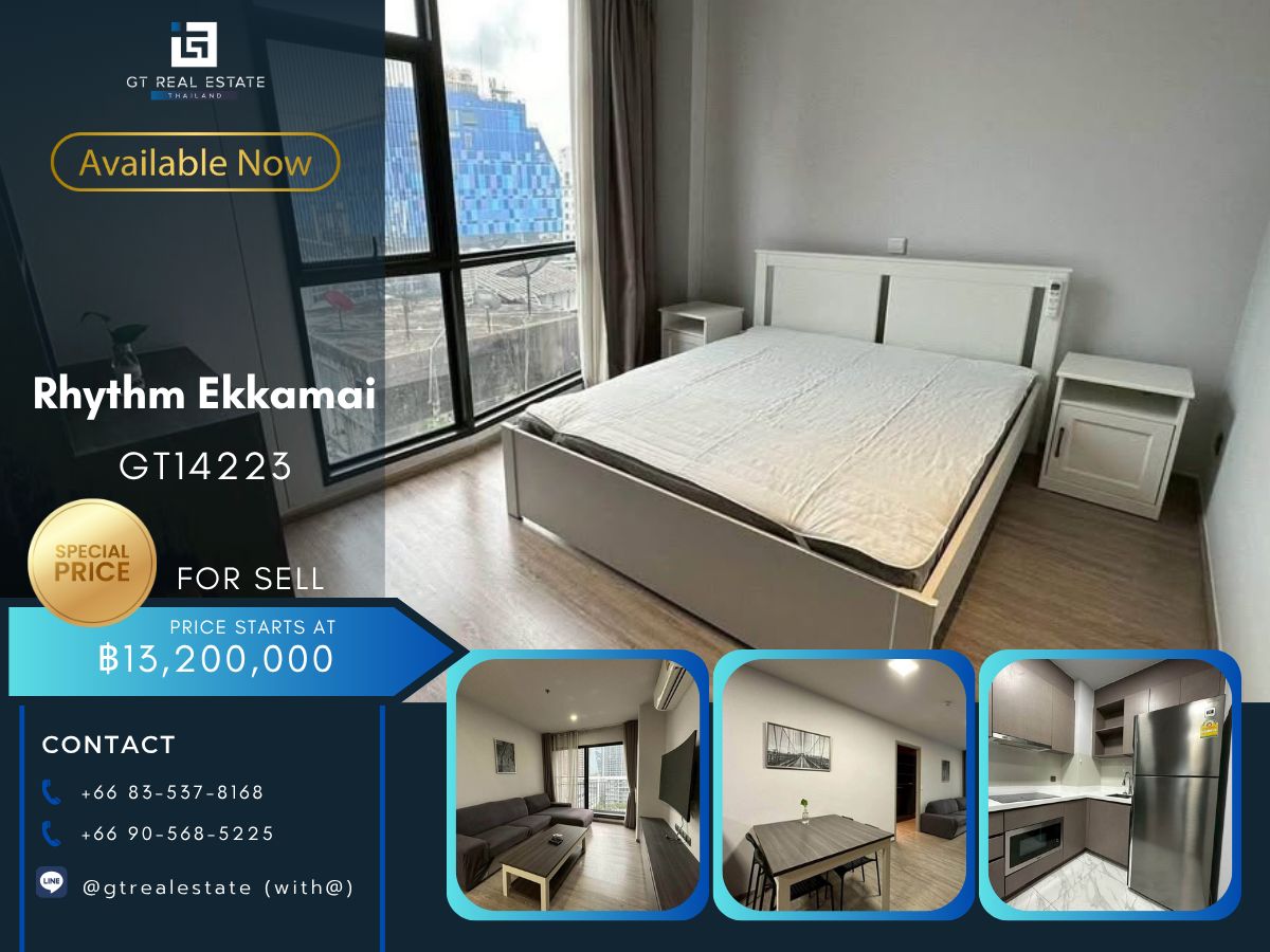 ขายคอนโดสุขุมวิท อโศก ทองหล่อ : คอนโด Rhythm Ekkamai เดินทางสะดวก ใกล้รถไฟฟ้าบีทีเอส มีรถรับส่ง ห้องสวย เฟอร์นิเจอร์ครบ พร้อมขายด่วนๆๆ!!