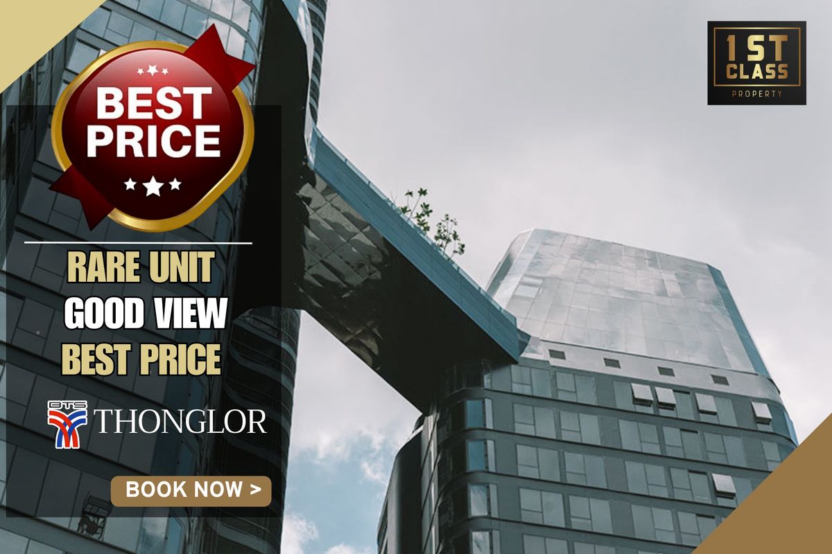For SaleCondoSukhumvit, Asoke, Thonglor : 🔥 Price 7.89 million 🔥 Best Price | 46.35 sqm | 1 Bedroom Fully Furnished | BTS Thonglor 📱063-8415911
