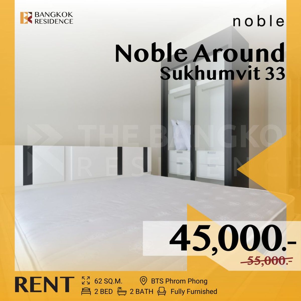 For RentCondoSukhumvit, Asoke, Thonglor : Noble Around Sukhumvit 33 💥Condo in Prime Location, Attractive Price, Near BTS Phrom Phong