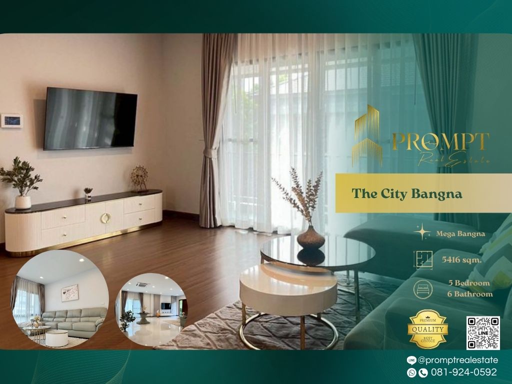 For RentHouseBangna, Bearing, Lasalle : ST12602 - The City Bangna (New Project)  :  เดอะ ซิตี้ บางนา (โครงการใหม่) - Mega Bangna, International School (SISB / TCIS / Concordian), Suvarnabhumi Airport