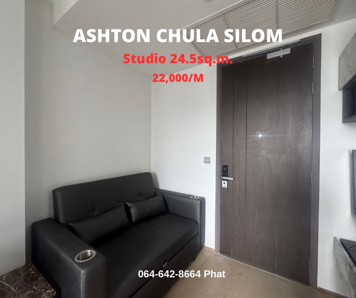 For RentCondoSiam Paragon ,Chulalongkorn,Samyan : For Rent Ashton Chula Silomnear Chulalongkorn University 24.5SQ.M. 22K/MCONTACT 0646428664 (Phat)
