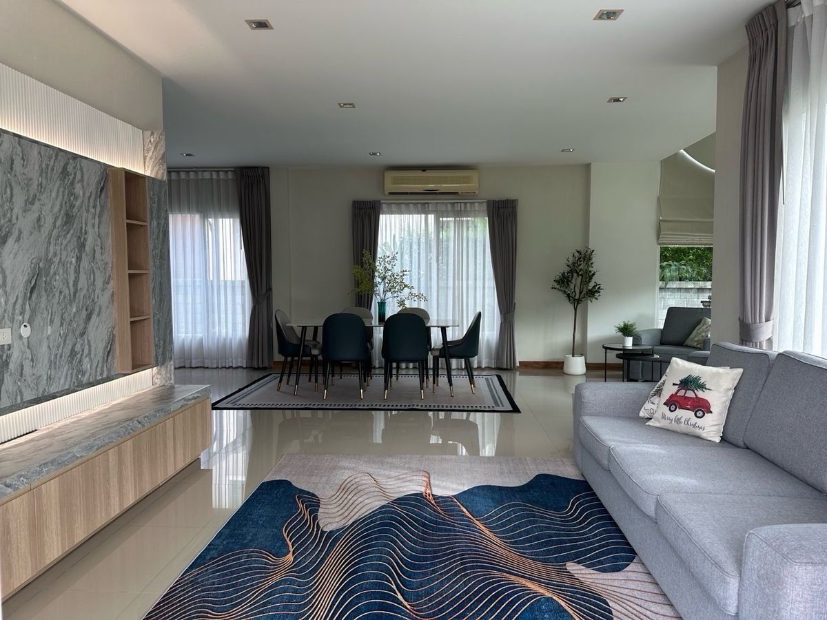 For SaleHouseNawamin, Ramindra : 💎 Luxury Modern Corner House for Sale – Spacious 5-Bedroom Home with Lush Garden, Full Functionality, and Prime Access Near Expressway in Watcharapol–ChatuChot
