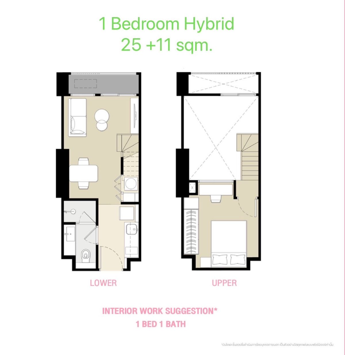 ขายคอนโดสีลม ศาลาแดง บางรัก : ❗️❗️ ขายขาดทุน 1 Bed hybrid 25+11 sqm . ราคาดีสุดในตึก ไม่บล็อควิว 