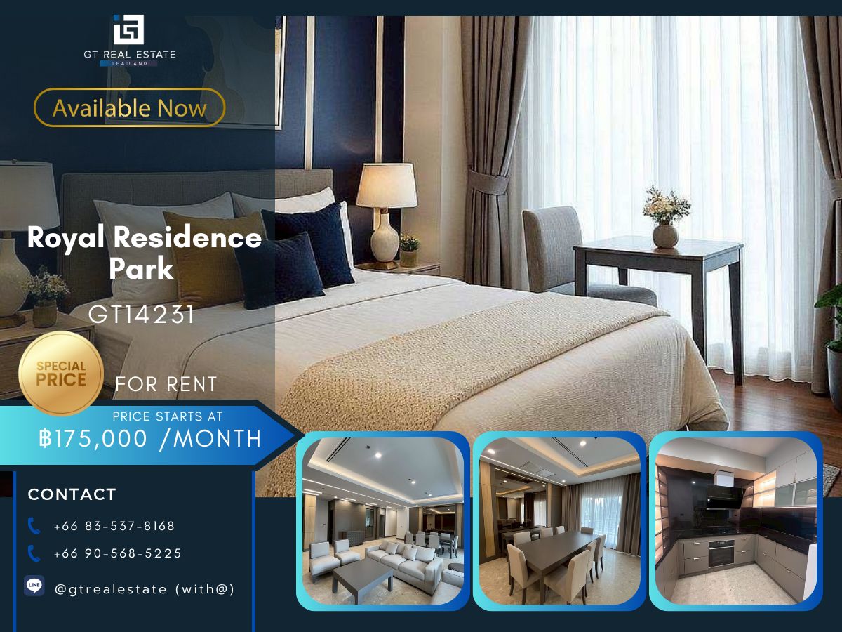 For RentCondoWitthayu, Chidlom, Langsuan, Ploenchit : Luxury condo at the Royal Residence Park. Convenient transportation. Near the BTS Skytrain has a beautiful room shuttle, complete furniture !!