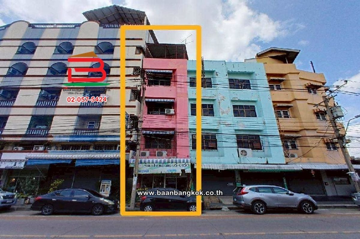 For SaleShop HouseNonthaburi, Bang Yai, Bangbuathong : Commercial Building, Prachaniwet 3, Soi 21, area 12.5 sq.w. (near Benchamrajurachanusorn School), Tha Sai Subdistrict, Mueang Nonthaburi District Nonthaburi Province