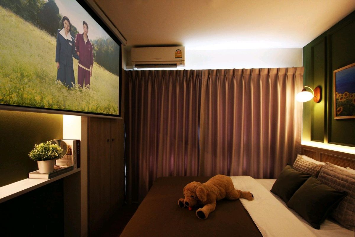For SaleCondoPattanakan, Srinakarin : 3️⃣-in-1️⃣ Series+fitness cable+chill line The only one that comes with personal Theater in the bedroom! Luxury Modern English Cottage! LPN Onnut Development, complete decoration, complete with!