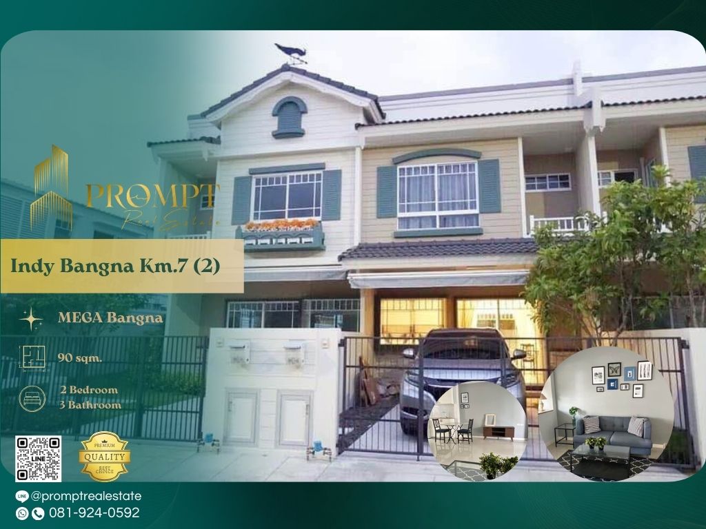 ให้เช่าบ้านสมุทรปราการ สำโรง : IJ04336 - Indy Bangna Km.7 (2) :  อินดี้ บางนา กม.7 (2) - Mega Bangna, International School (SISB / TCIS / Concordian), Suvarnabhumi Airport
