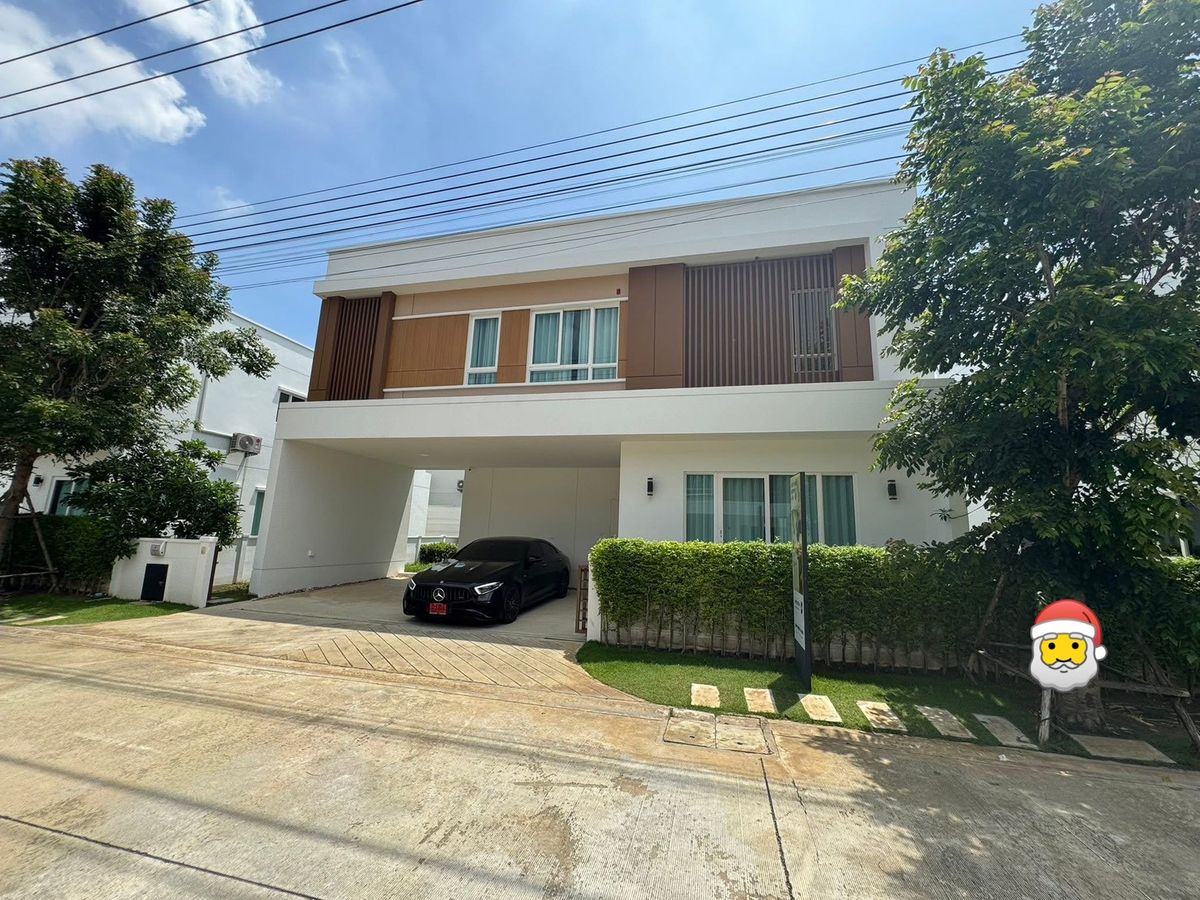HouseBangna, Bearing, Lasalle : 🔑 Rent / Sale, Moden, Moden, Bang Na-Thepharak (Bang Bo) from AP 🏡 Big, new, beautiful, ready in front of the project near the club house