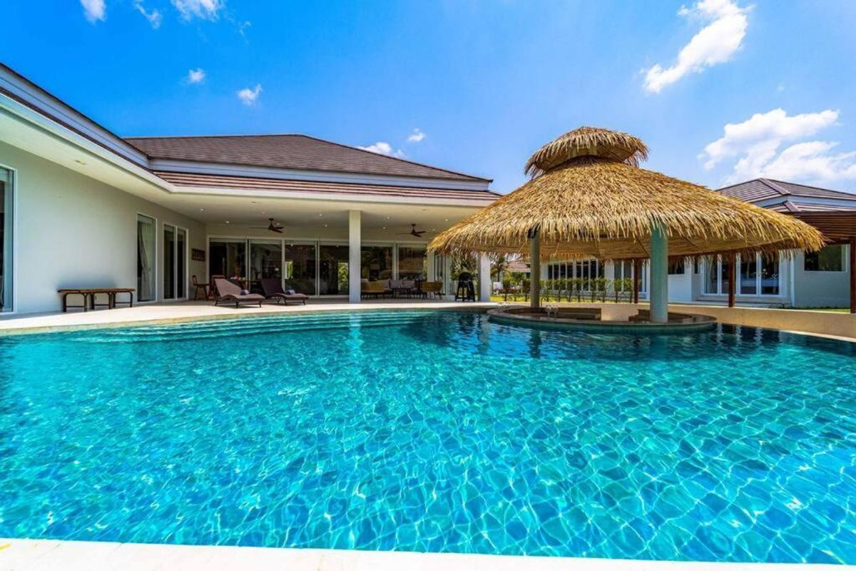 For SaleHuahin, Prachuap Khiri Khan, Pran Buri : Sell 🏡 Luxury Pool Villa, 7 -bedroom Tropical style