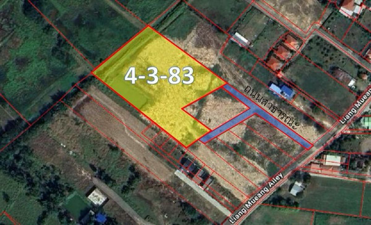For SaleLandBuri Ram : 4-3-82 rai of land near Lotus has public roads to Nikom Subdistrict, Satuek District, Buriram Province