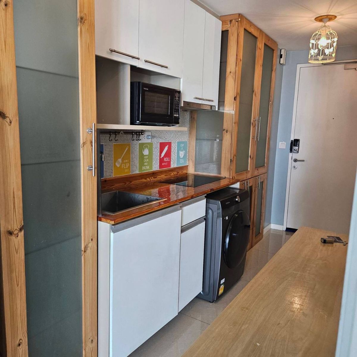 ให้เช่าคอนโดราชเทวี พญาไท : Ideo Q Ratchathewi【𝐑𝐄𝐍𝐓】🔥แต่งโทนเทา-ไม้อ่อน เฟอร์ครบ พร้อมระเบียงเปิดรับวิว🔥  ติดต่อไลน์ไอดี: @hacondo