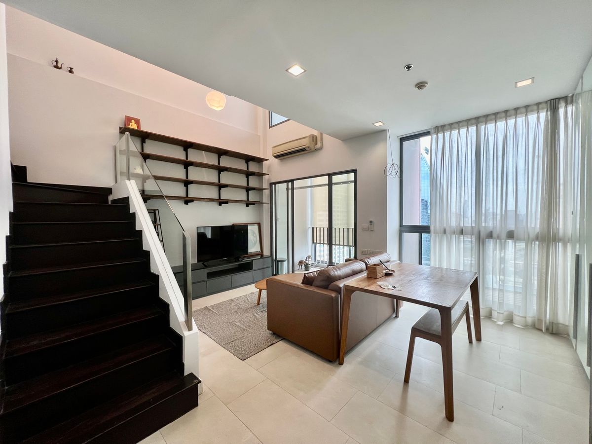ให้เช่าคอนโดราชเทวี พญาไท : 🌆 ให้เช่า Ideo Q Phayathai | ห้อง Duplex ชั้นสูง วิวสวย โล่งตา แต่งครบ พร้อมอยู่ ใกล้ BTS & Airport Rail Link พญาไท เดินทางสะดวก