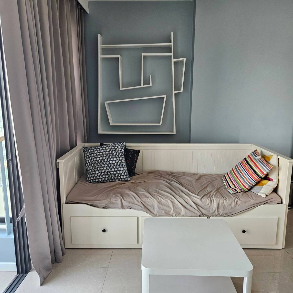 ให้เช่าคอนโดราชเทวี พญาไท : Ideo Q Ratchathewi【𝐑𝐄𝐍𝐓】🔥แต่งโทนเทา-ไม้อ่อน เฟอร์ครบ พร้อมระเบียงเปิดรับวิว🔥  ติดต่อไลน์ไอดี: @hacondo