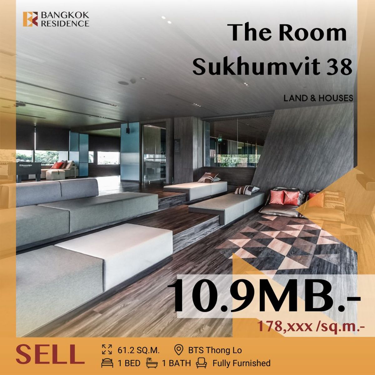 ขายคอนโดสุขุมวิท อโศก ทองหล่อ : 💥ราคาพิเศษ! Available , The Room Sukhumvit 38 ทำเลดี ใกล้ BTS ทองหล่อ 