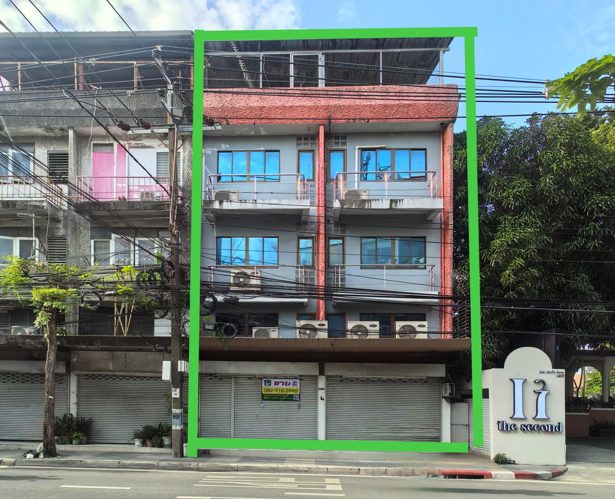 ขายอาคารพาณิชย์เกษตรศาสตร์ รัชโยธิน : ขายตึกแถว 4 ชั้น ต่อเติมเต็มพื้นที่ + มีดาดฟ้า ทำเลทอง ถ.เสนานิคม 1