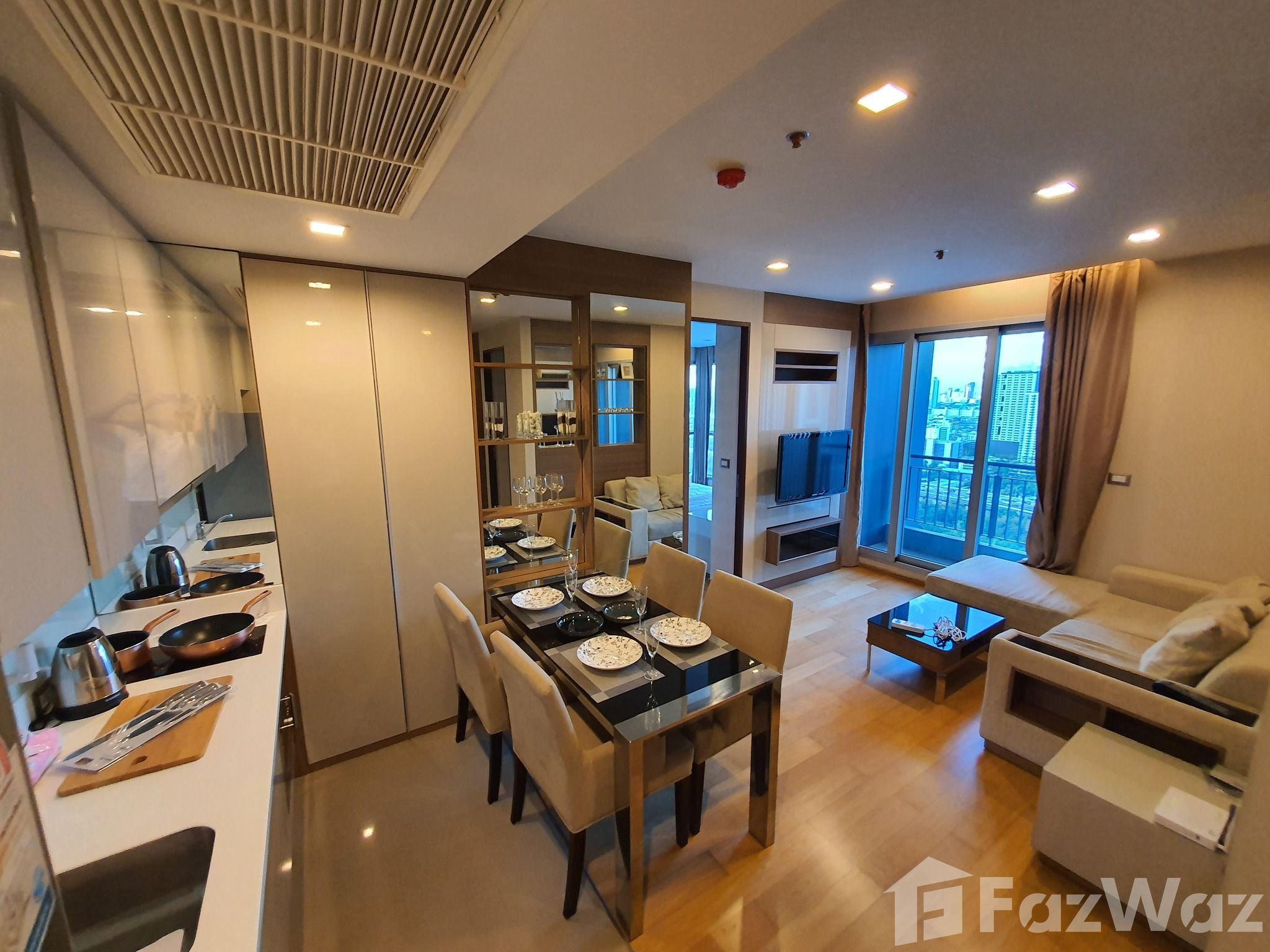 For RentCondoRama9, Petchburi, RCA : 2 Bedroom Condo for rent at The Address Asoke U1711060