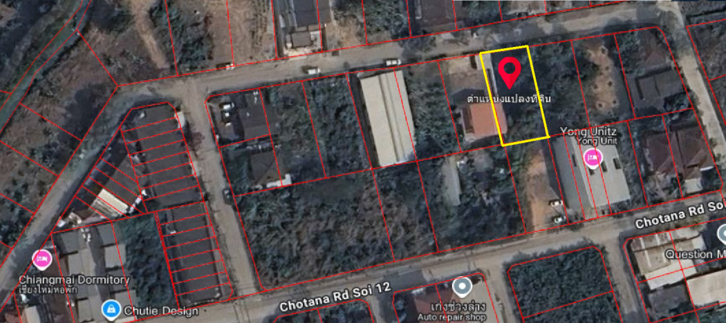 ขายที่ดินเชียงใหม่ : ขาย ที่ดิน ซอยโชตนา12 1 งาน 22 ตรว ใกล้ สนามบินเชียงใหม่