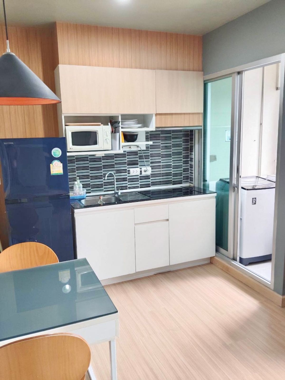 For RentCondoBangna, Bearing, Lasalle : For rent ✨ The Parkland Srinakarin Lakeside ✨ Fully furnished and equipped with electrical appliances, near MRT Sililasala