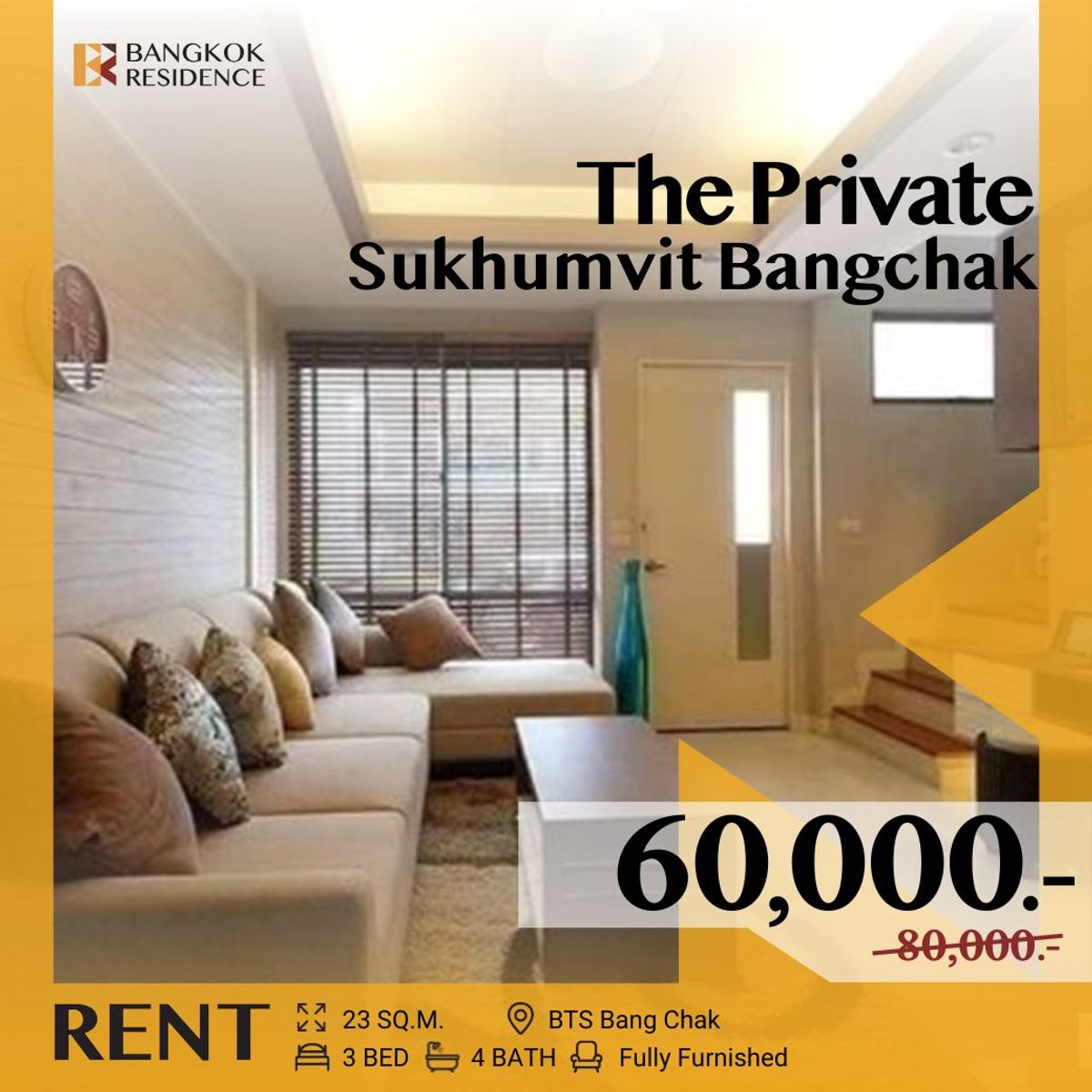 ให้เช่าทาวน์โฮมอ่อนนุช อุดมสุข : 🏡 ทาวน์โฮม 3 ชั้น สไตล์โมเดิร์น! ✨ The Private Sukhumvit-Bangchak ใกล้ BTS บางจาก เพียง 800 เมตร